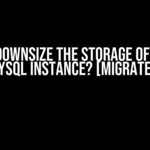 How to Downsize the Storage of AWS RDS MySQL Instance? [Migrated]