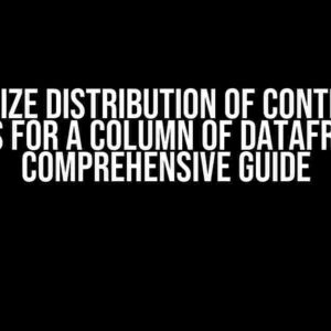 Visualize Distribution of Continuous Values for a Column of Dataframe: A Comprehensive Guide